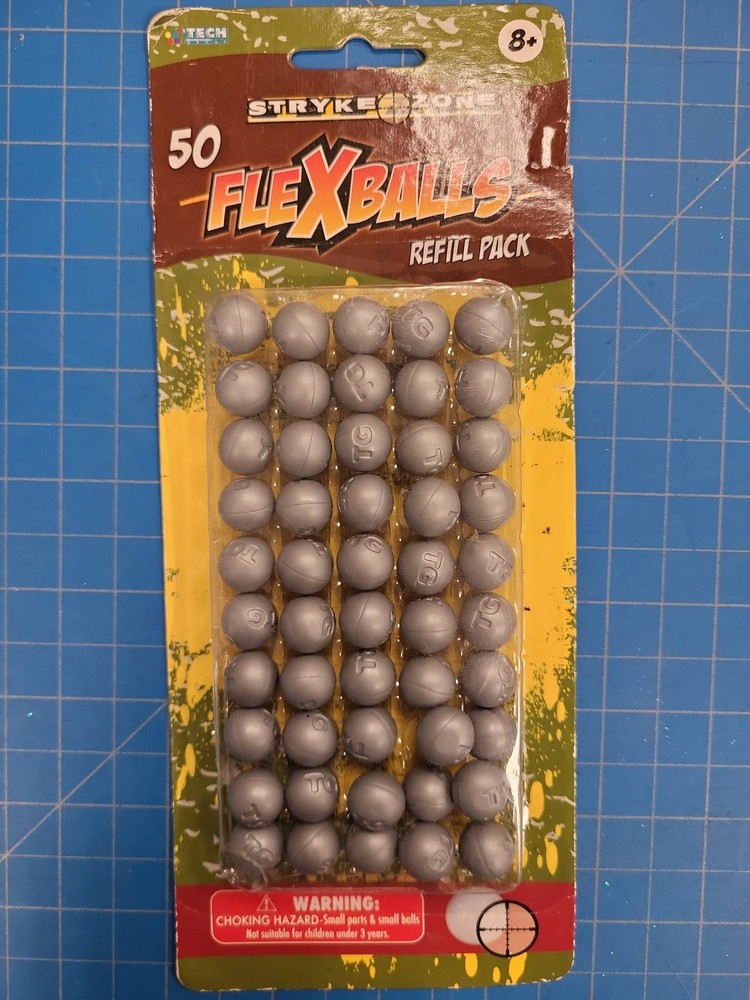 Stryke Zone Flexballs Refill Pack 50 Count Toy Blaster Darts Ammunition Bullets