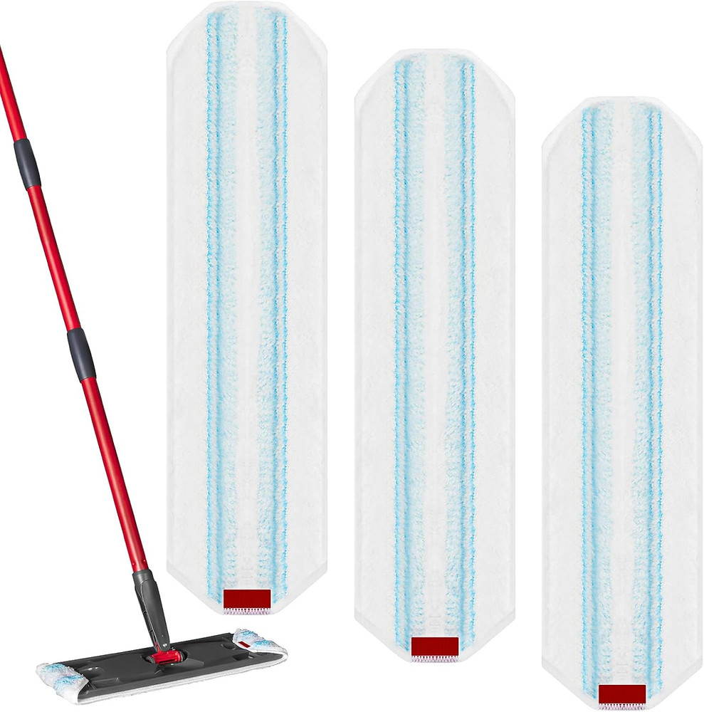 3 Pack Replacement Mop Pads for O-Cedar H2prO Flat Mop System, Machine Washable