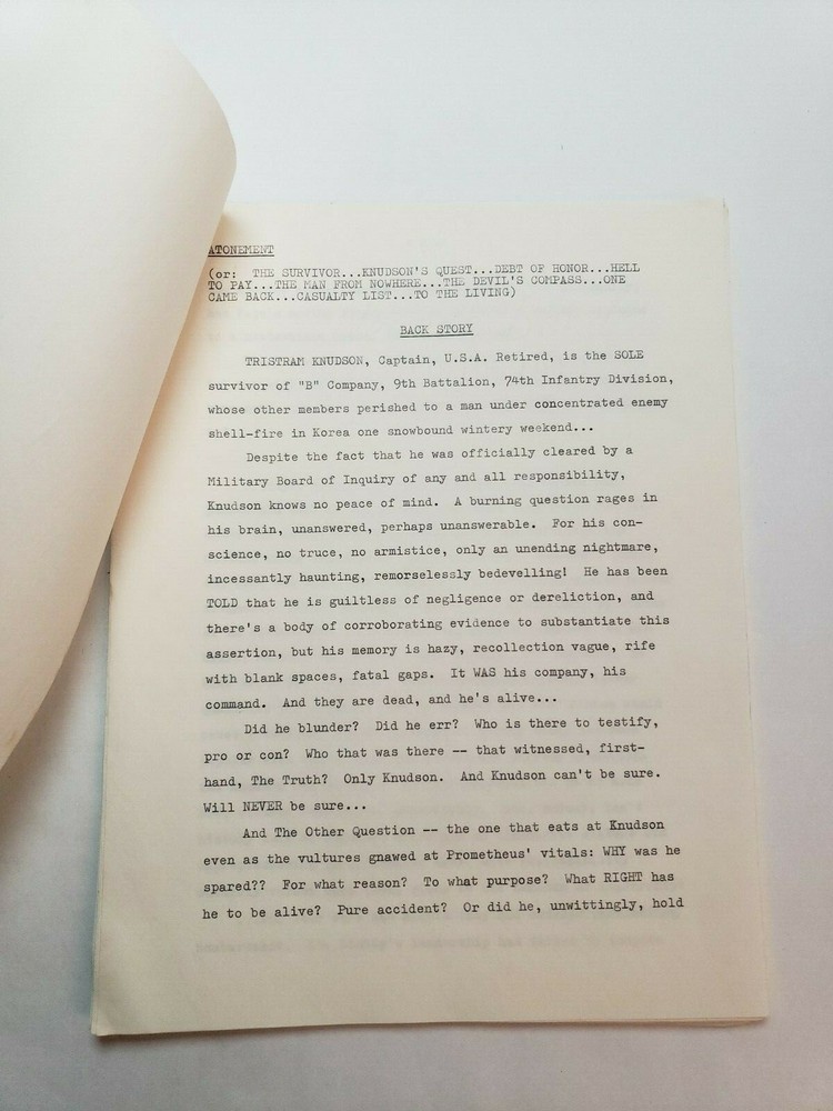 ATONEMENT / Jack Laird Unproduced One-Hour Television Series Presentation Script