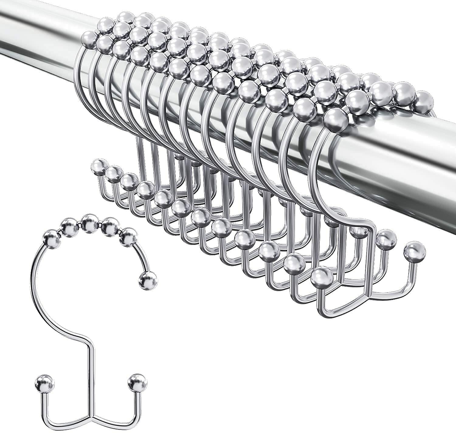 Utopia Bedding Stainless Steel Shower Curtain Hooks