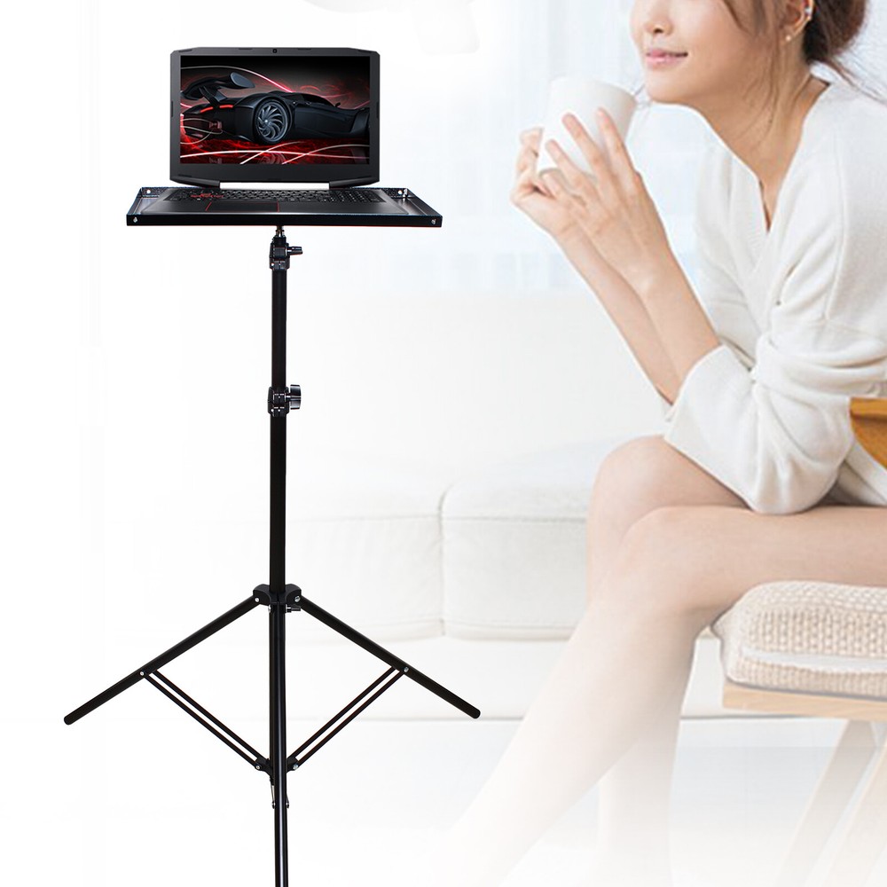 Angle &Height Adjustable 69-190cm Laptop Desk Over Sofa Bed Notebook Table Stand