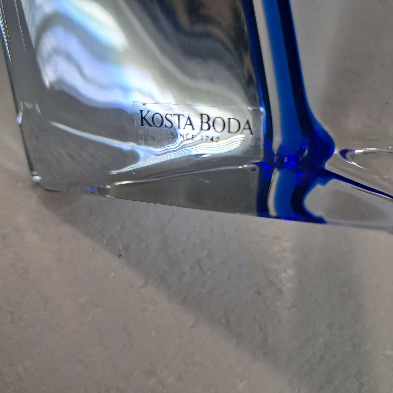 RARE 1994 Kosta Boda Striped 8" Glass Trophy Bob Hope Chrysler Classic Runner Up