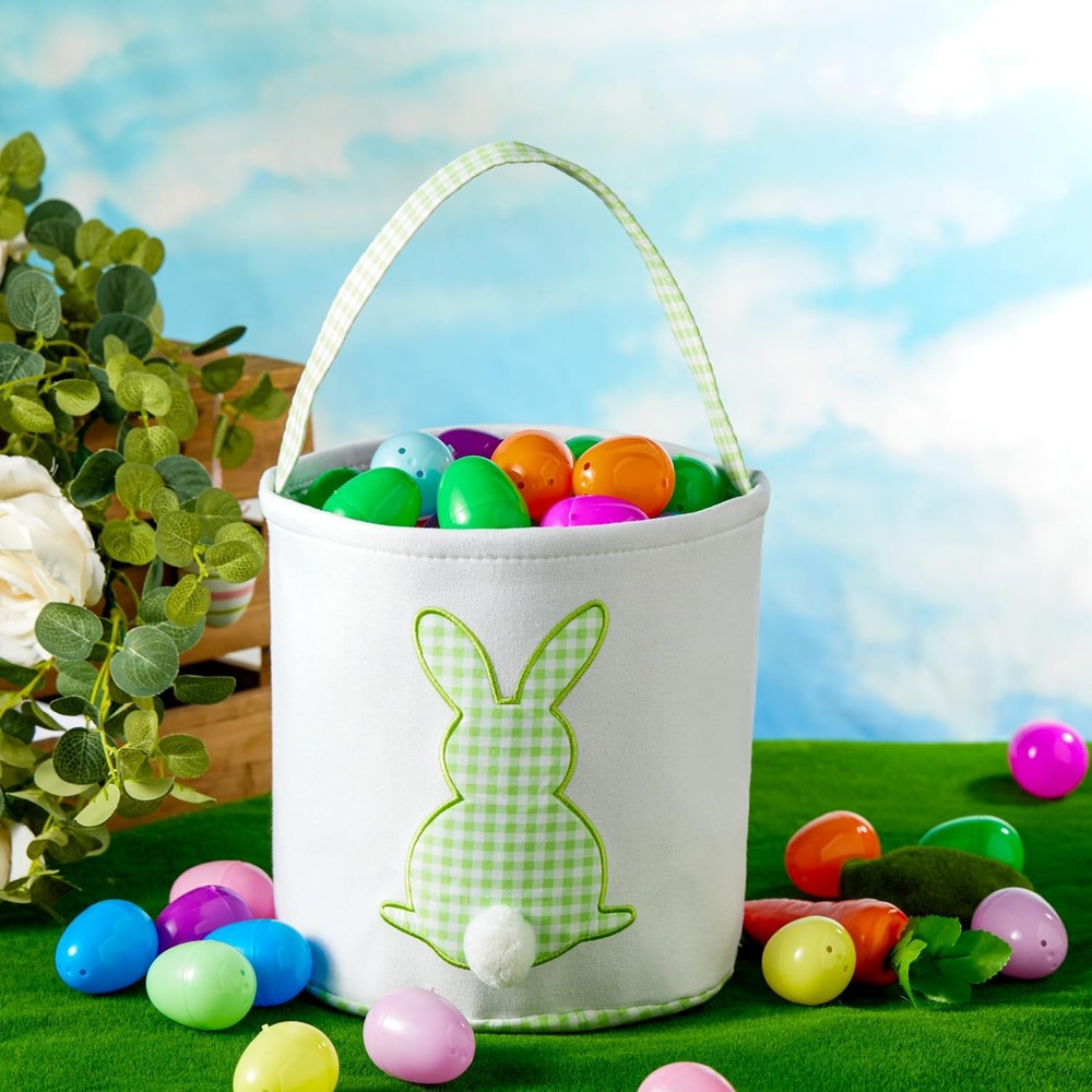 CHOIEO Easter Basket with Handle Easter Bucket Easter Baskets Easter Basket B...