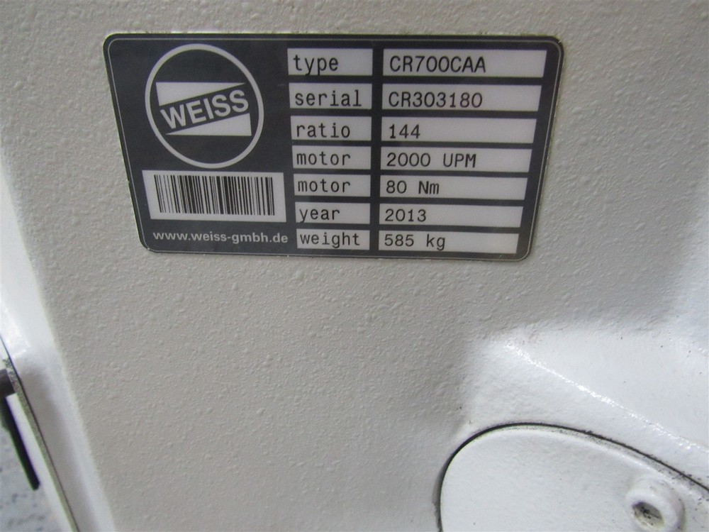 WEISS ROTARY INDEXING TABLE CR700CAA