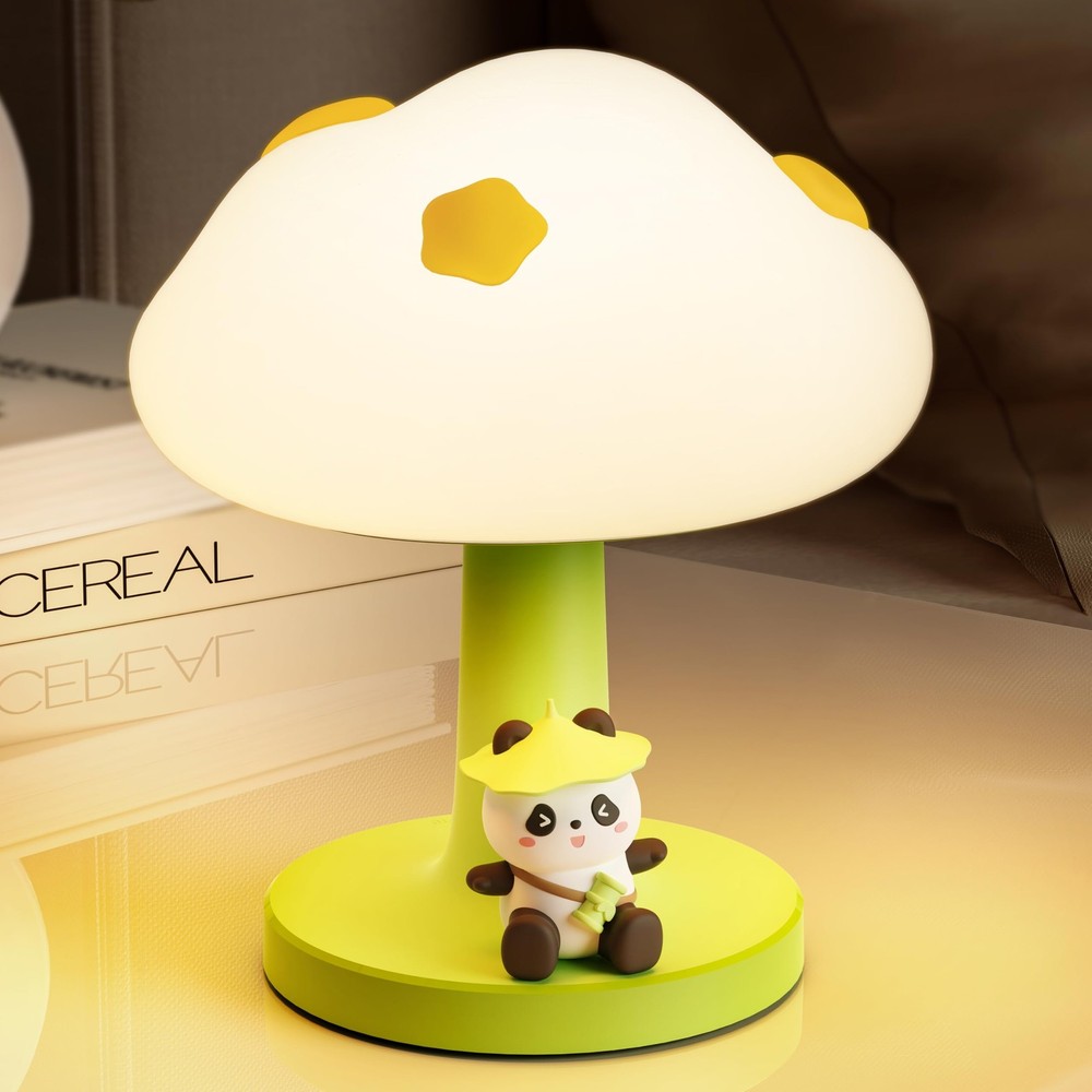 Cloud and Panda Rechargeable Night Light, Safe Soft Silicone