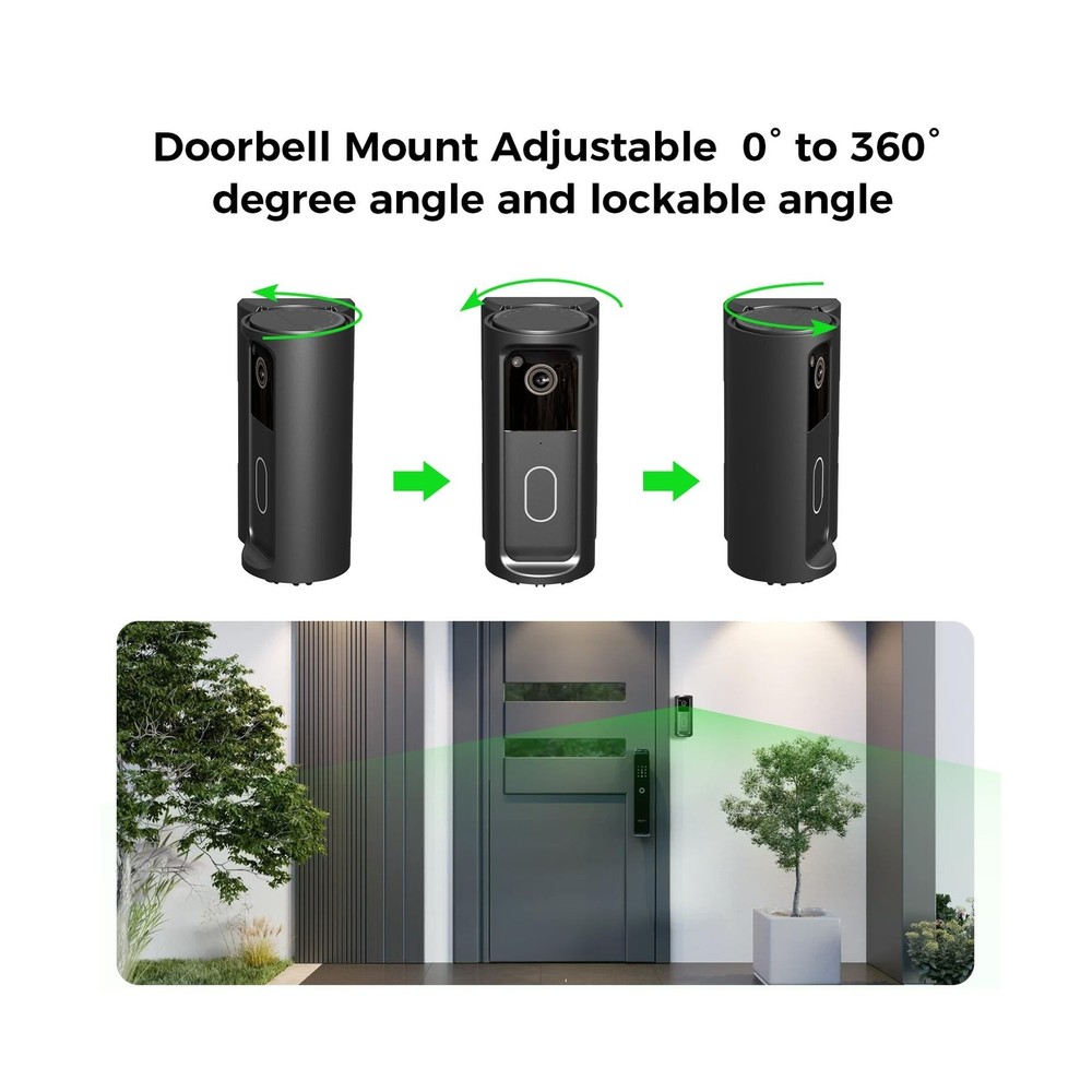 Blink Doorbell Mount Adjustable 360° Degree Angle Compatible with B... Fast