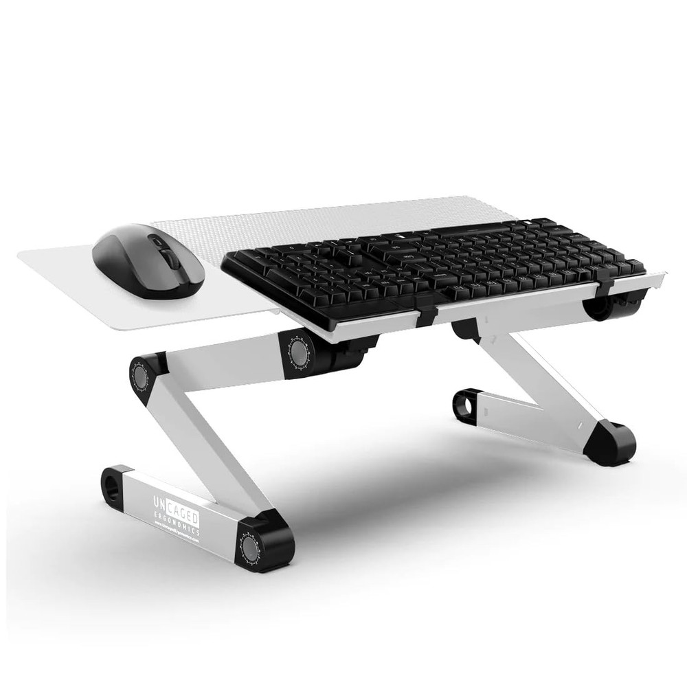 Adjustable Keyboard Tray, Silver, Keyboard Tray, Ergonomic, Wrist Support, Po...