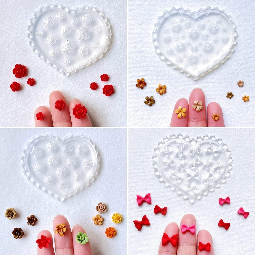 12-Pc Flower Polymer Clay Molds Set