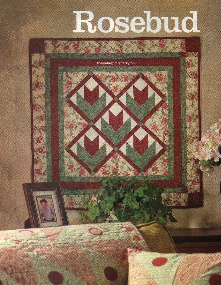 Rosebud Quilt Pattern Pieced JW
