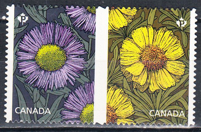 W CANADA 2977-2978a FLOWERS DAISIES