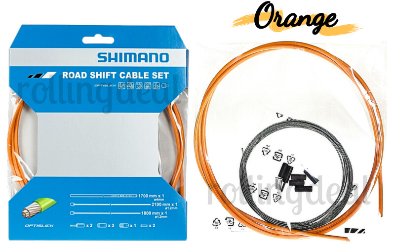 (Orange) Shimano ROAD Shift Cable Set Optislick With Casing SP41 NIB