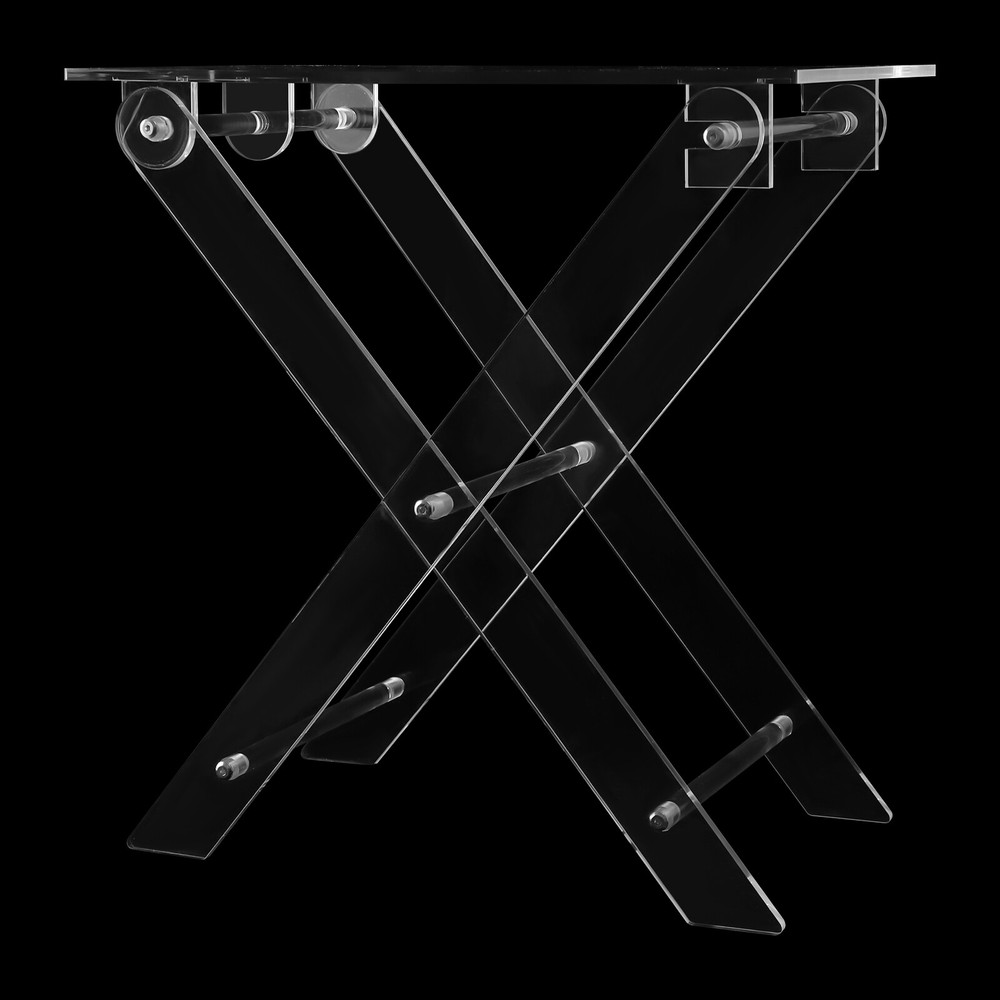 X-shaped Foldable Acrylic Computer Table Coffee Table For Living Room Bed Room