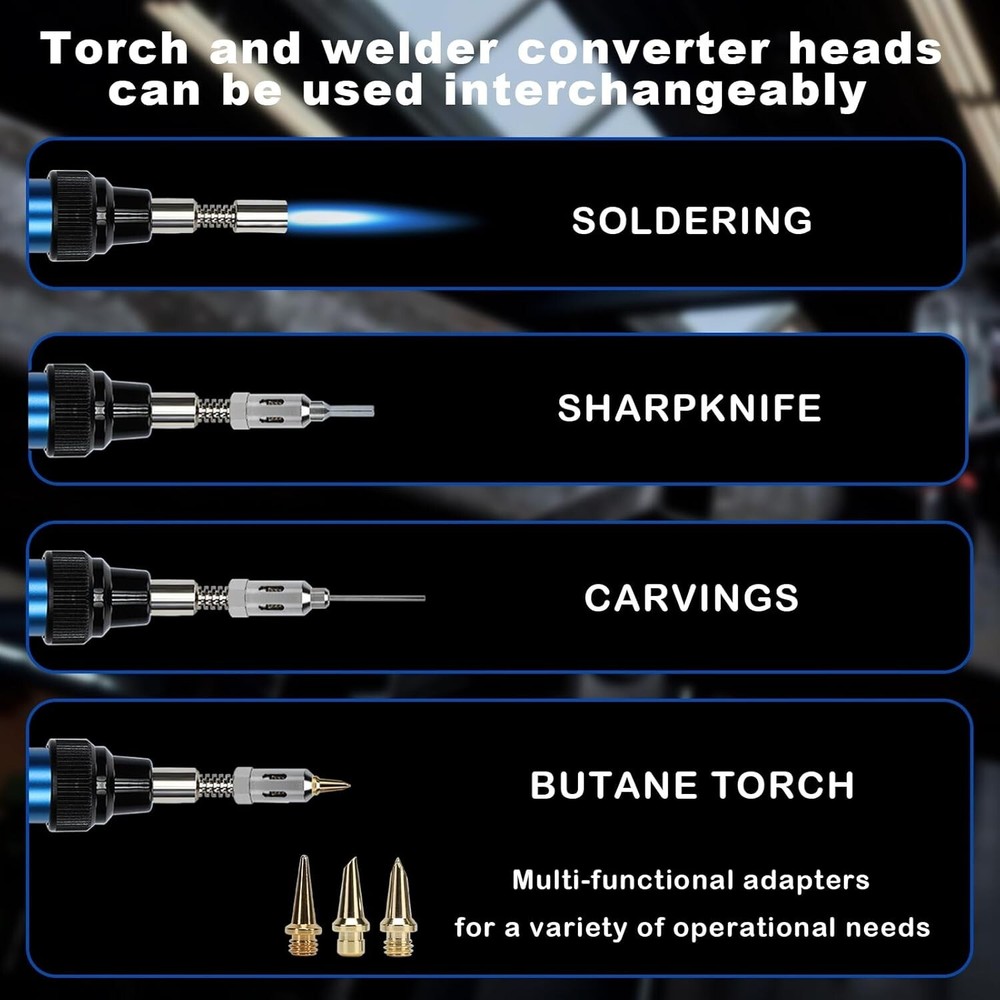 Multi-Function Propane Torch Kit with 3' Hose - Free Flint Lighter Included=