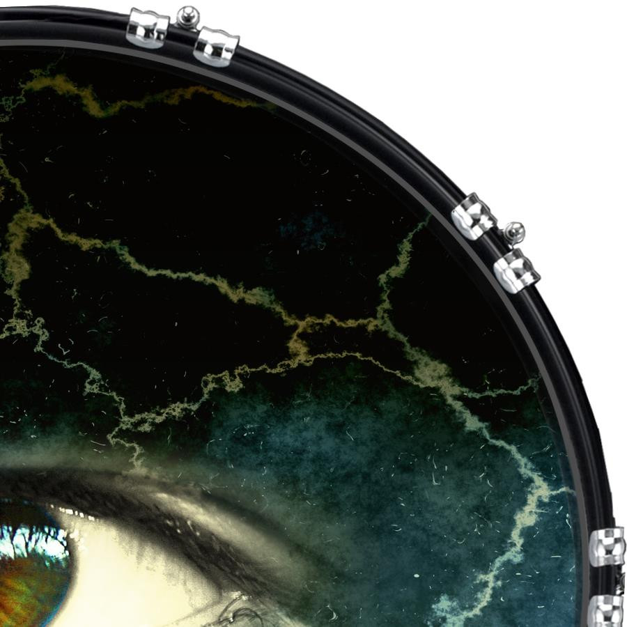 20" Custom Bass Kick Drum Front Head Graphical Eye Unusual