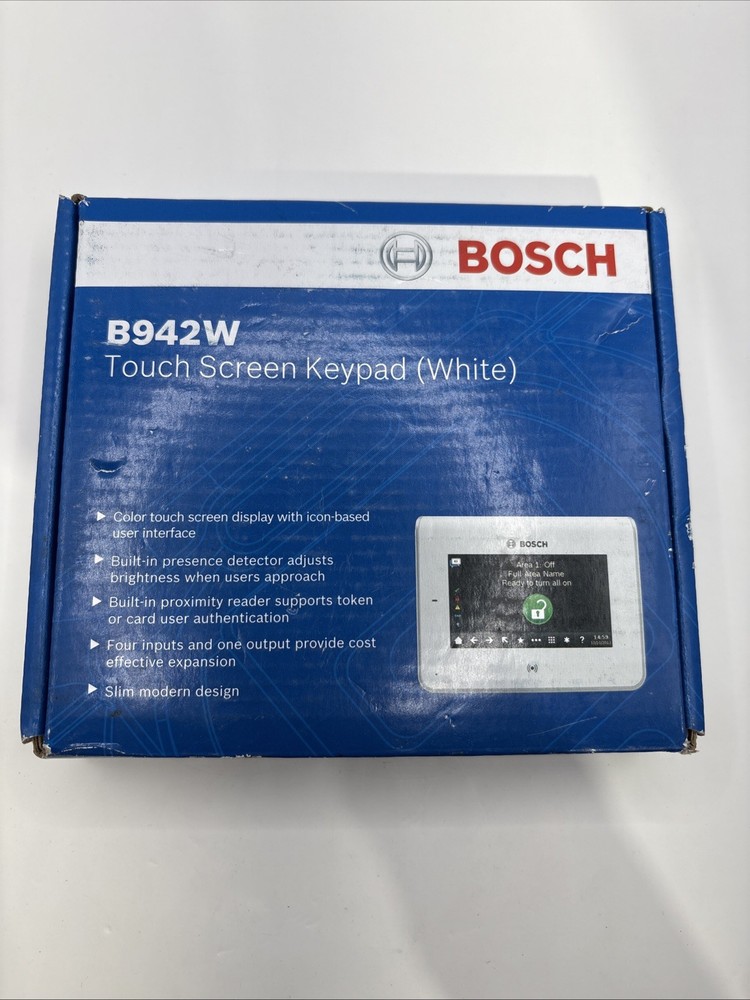 Bosch B942W Touchscreen Intrusion LCD Keypad, White