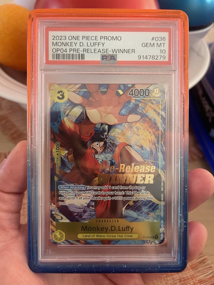 Custom PSA Style Graded Card Case Guard Protector Bomber Red/Blue Edition Bumper