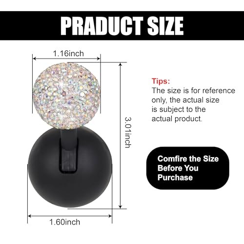 Bling Car Push Starter Button Cover, Rhinestone Auto Engine Joystick Colorful