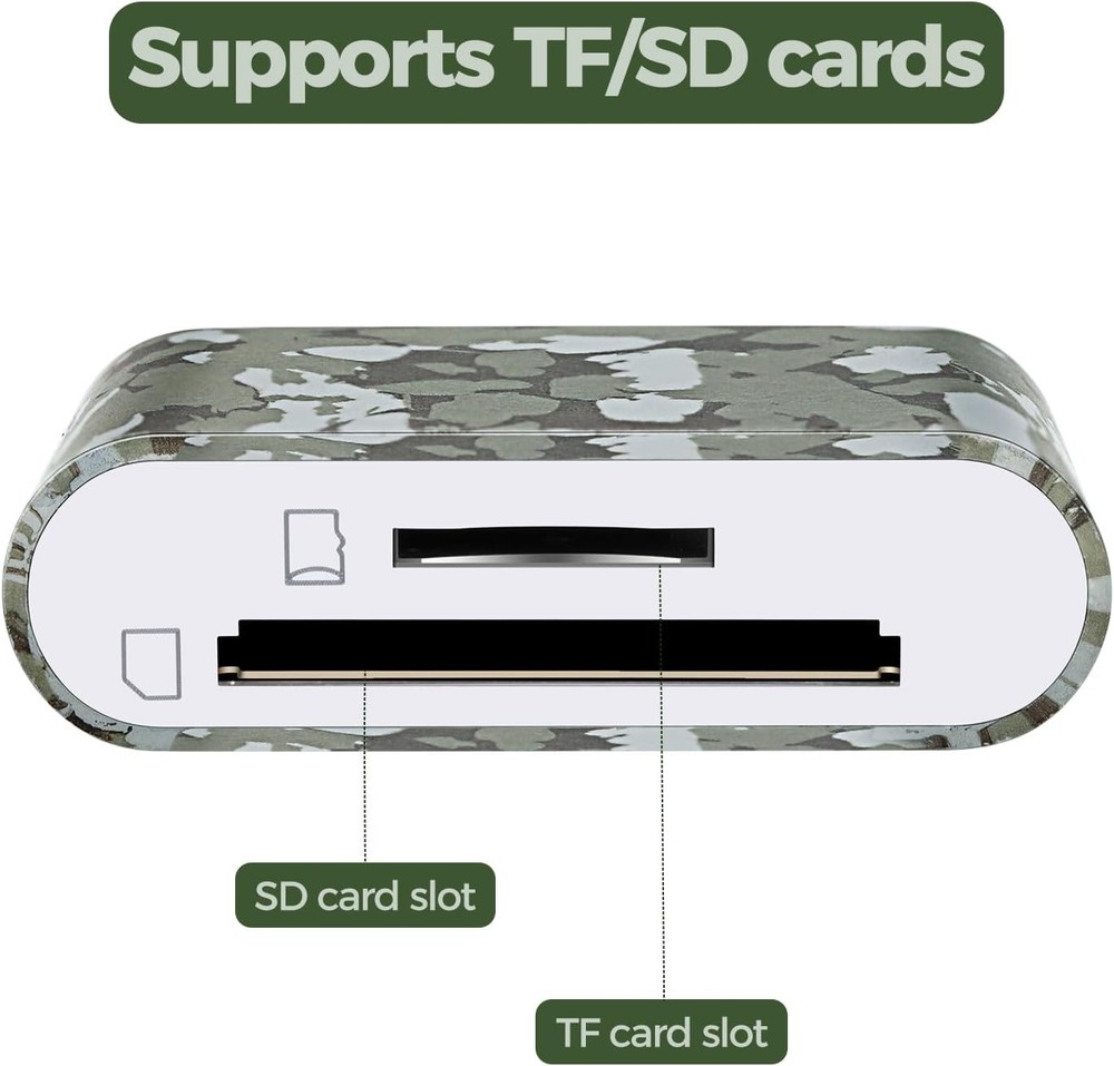 Trail Camera SD Card Reader iPhone 15 Android USB-C Viewer for Hunters Photos