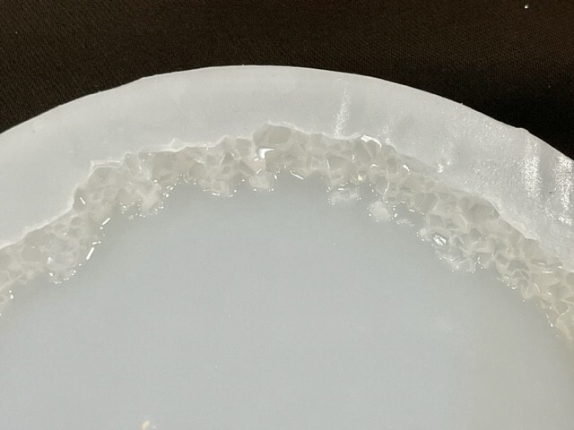 Sm 3 oz Volume Silicone Crystal Edged Tapered Coaster Mold