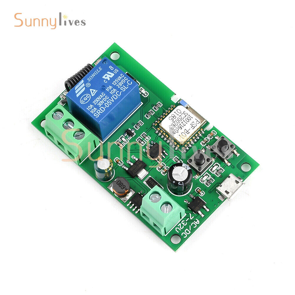 WiFi Wireless Smart Switch Home Relay Module Self-locking 5V-12V