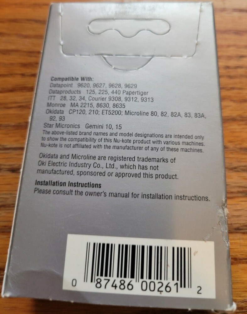 Nukote Okidata Microline Replacement Ribbon BM176