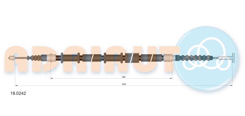 Cable Pull, parking brake ADRIAUTO 19.0242