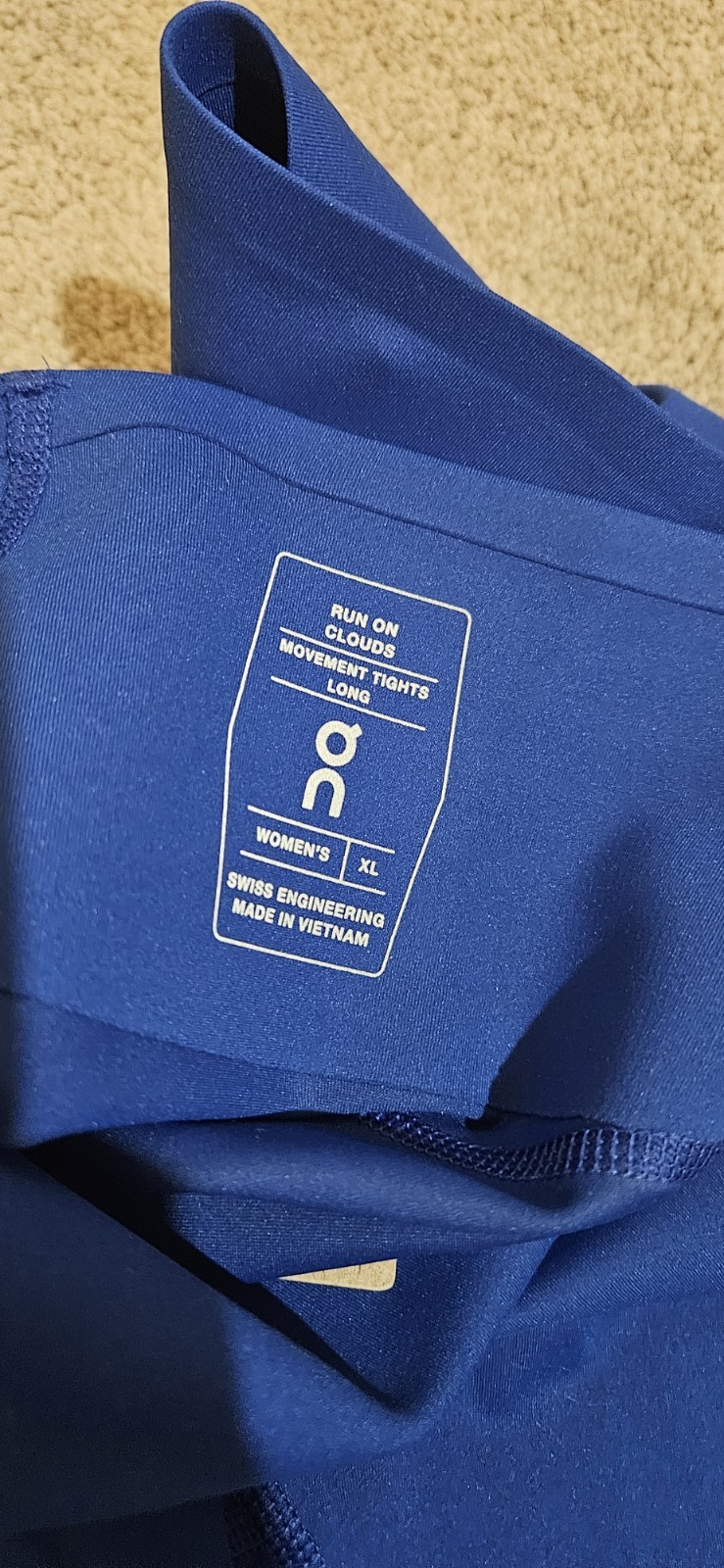 On Cloud Movement Tights Long Running Yoga Compression Women's Size Large New