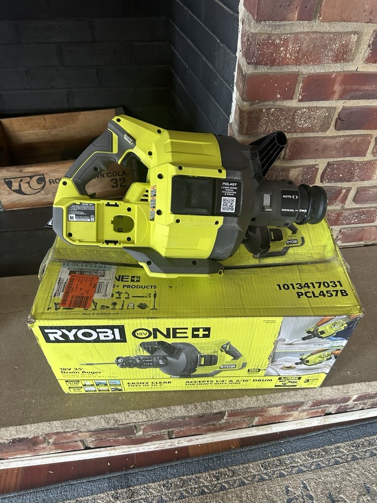**Missing Cable*** Ryobi PCL457B Cordless Drain Auger (TOOL ONLY)