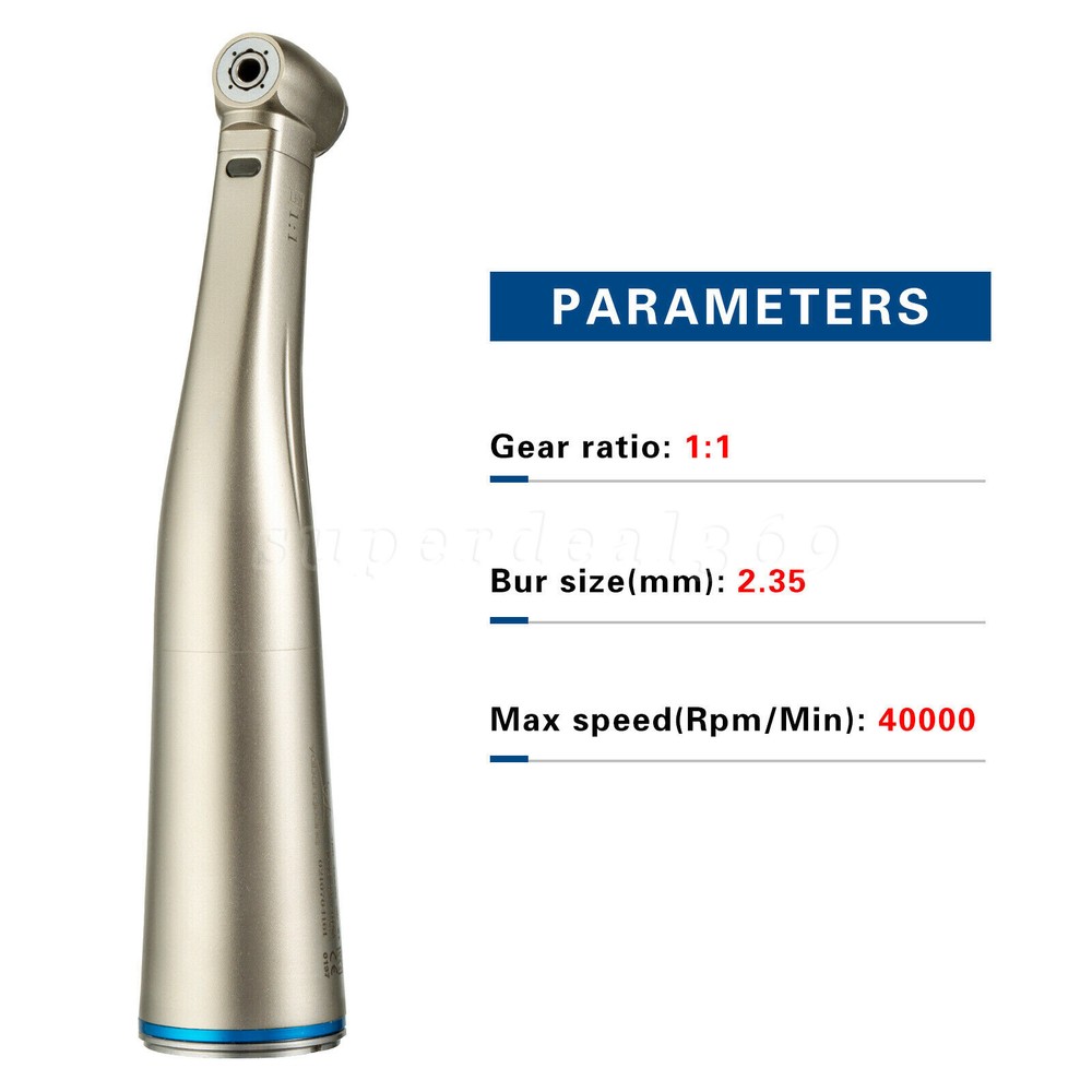Dental LED Fiber Optic Push Button Contra Angle Handpiece Inner Push E-type YBB