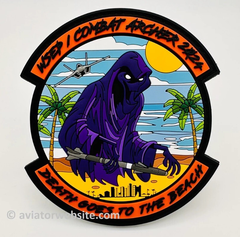 422nd F-22 WSEP / Combat Archer 2024 Patch - PVC Patch w/ Hook&Loop