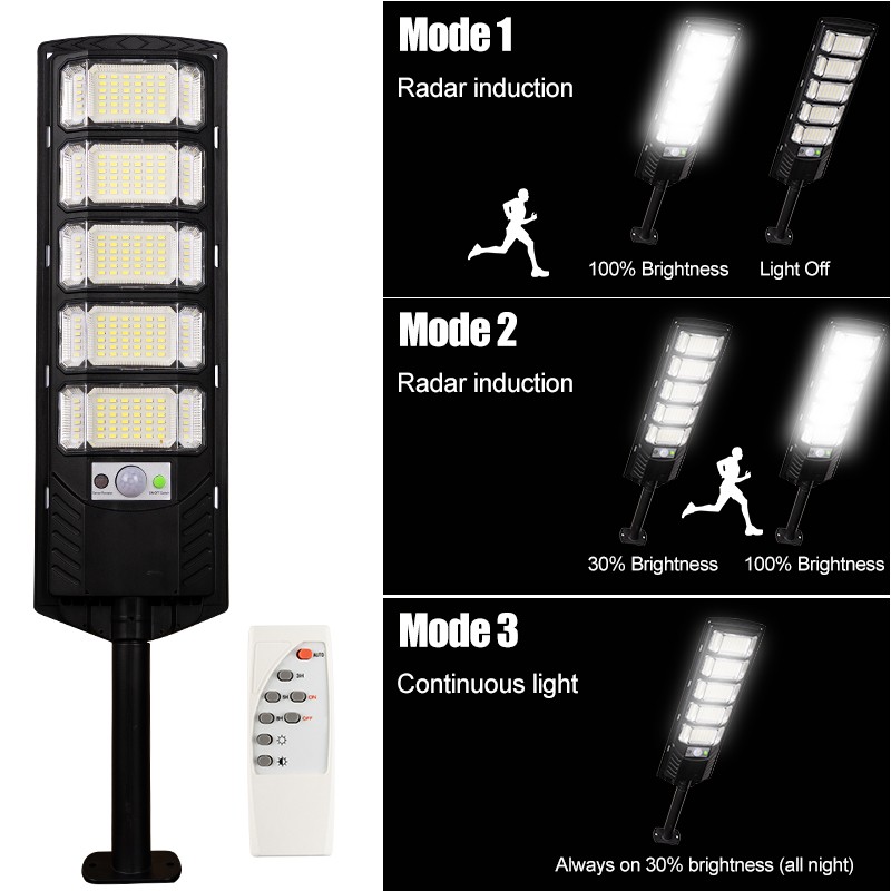 Remote Control+12000LM Solar Street Lights Outdoor with Motion Sensor