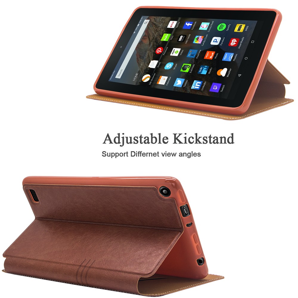 Folio Leather Cover Case For Amazon Kindle Fire 7" 5th 7th 8th 2019 Gen