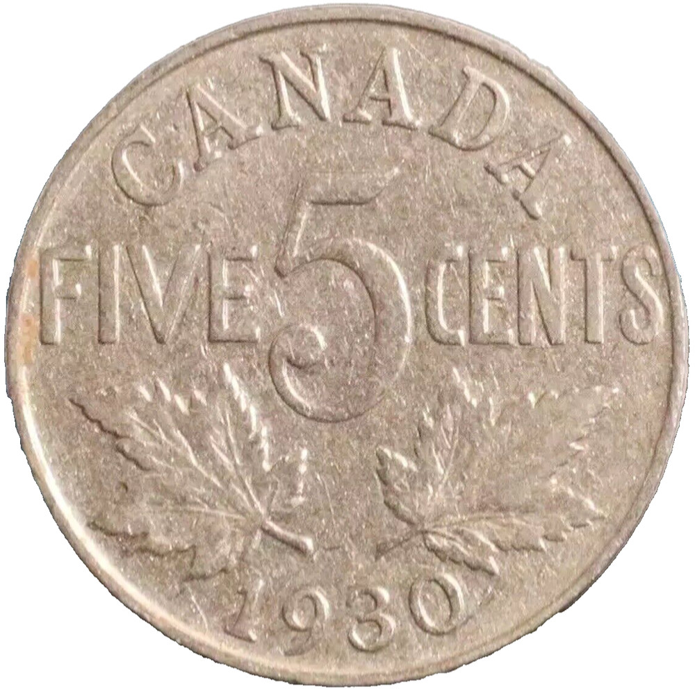 1930 CANADA 5 CENTS 497