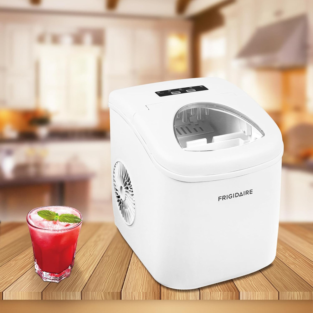 Compact Portable Ice Maker - 26Lbs Daily, Countertop Machine, White