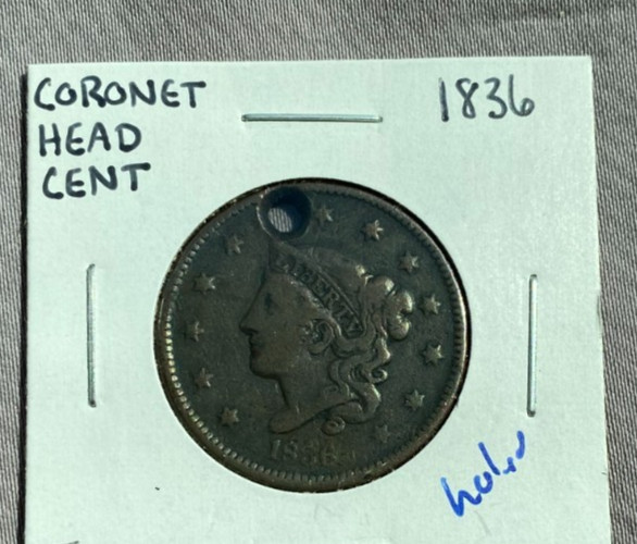 1836 Coronet Head Large Cent