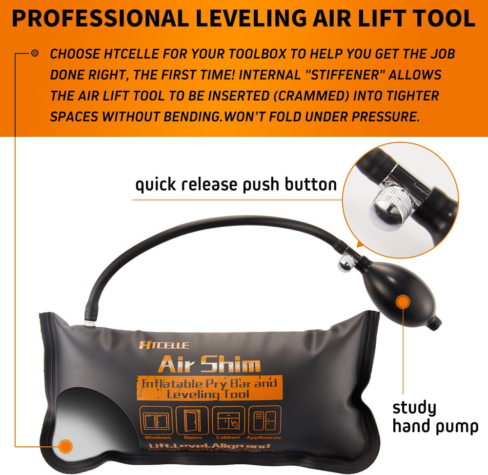 3-Piece Air Wedge Bag Set - Leveling Kit & Alignment Tool