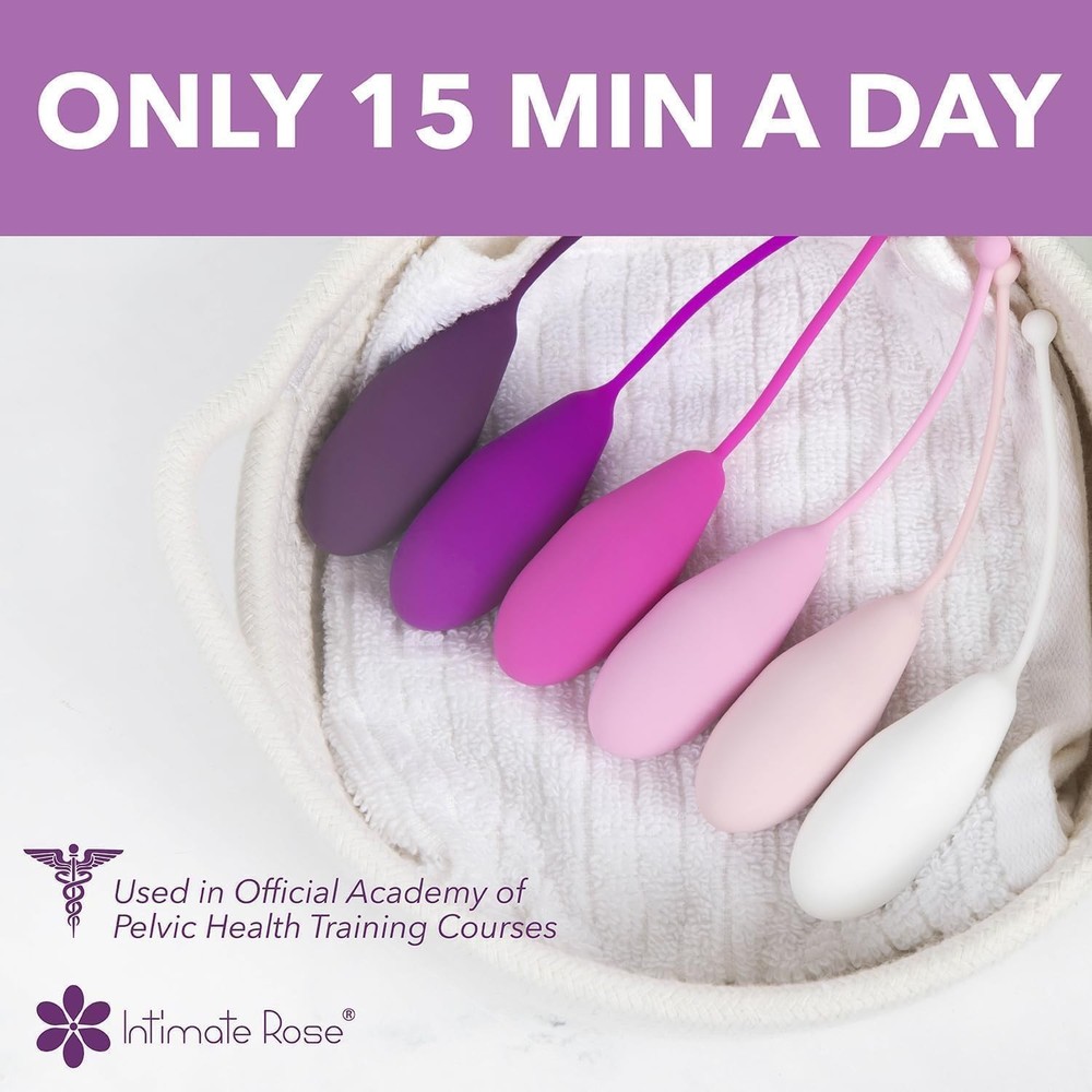 Beginner to Advanced Kegel Exercise System - 6 Silicone Weights with Biofeedback