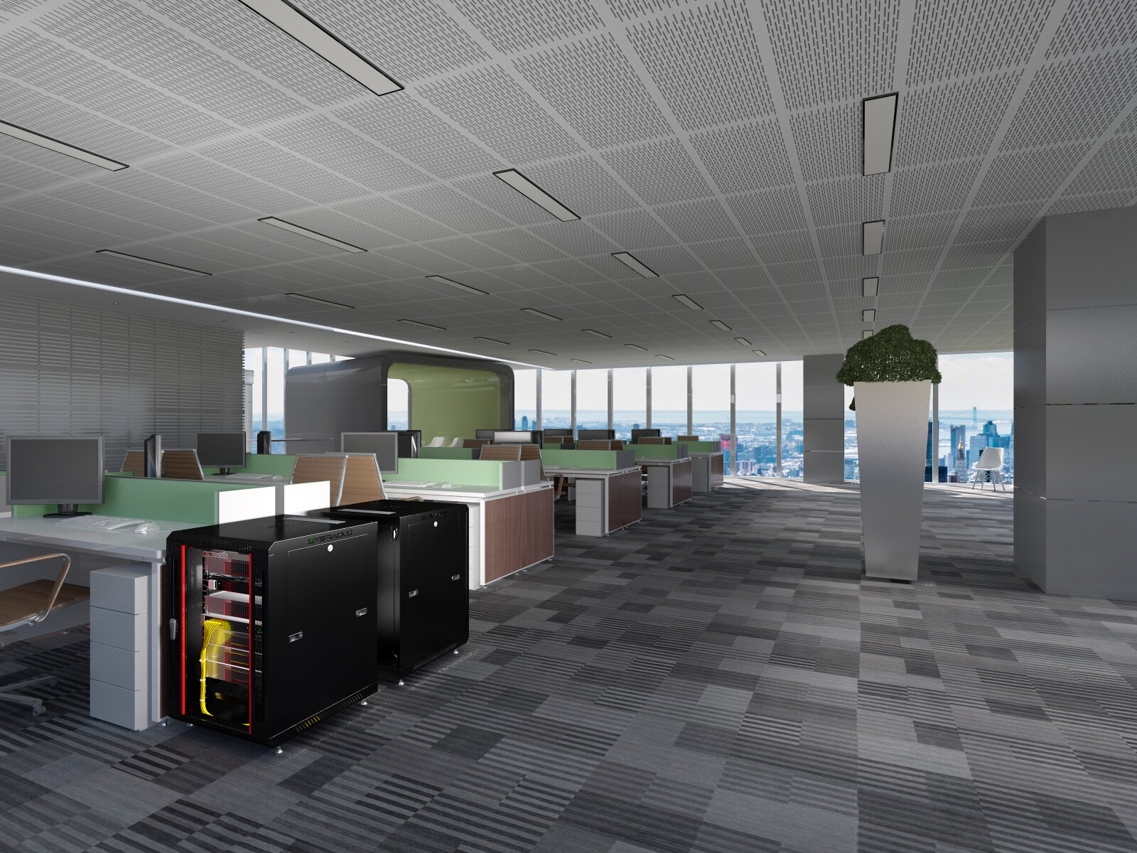 15U Sysracks Wall Mount IT Data Network Server Rack Cabinet Enclosure 18" Depth