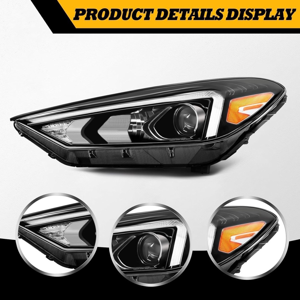 Driver Side Halogen Headlight for Tucson 2019-2021