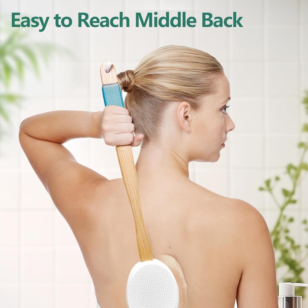 Back Lotion Applicator with 4 Replaceable Pads, for White