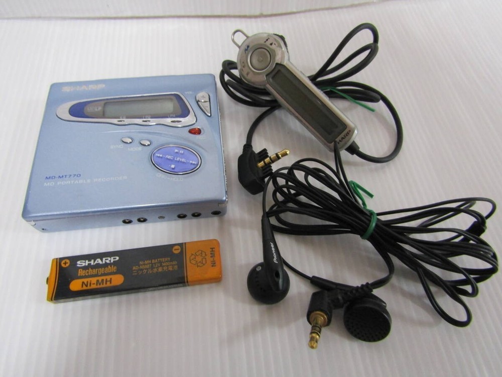Sharp MD-MT770 MD Recorder Portable Player Untested Junk From Japan