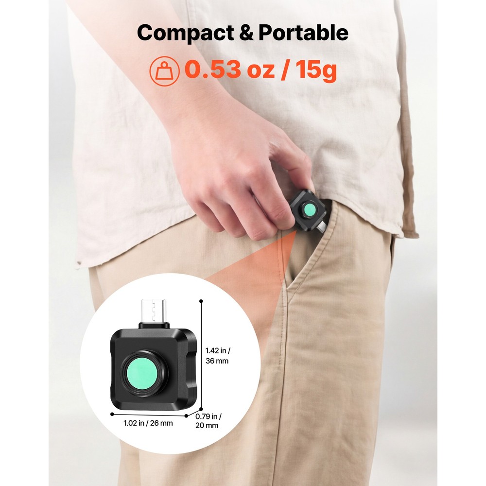 Uimoso Thermal Imaging Camera for Android with 512x384 High-Resolution Sensor