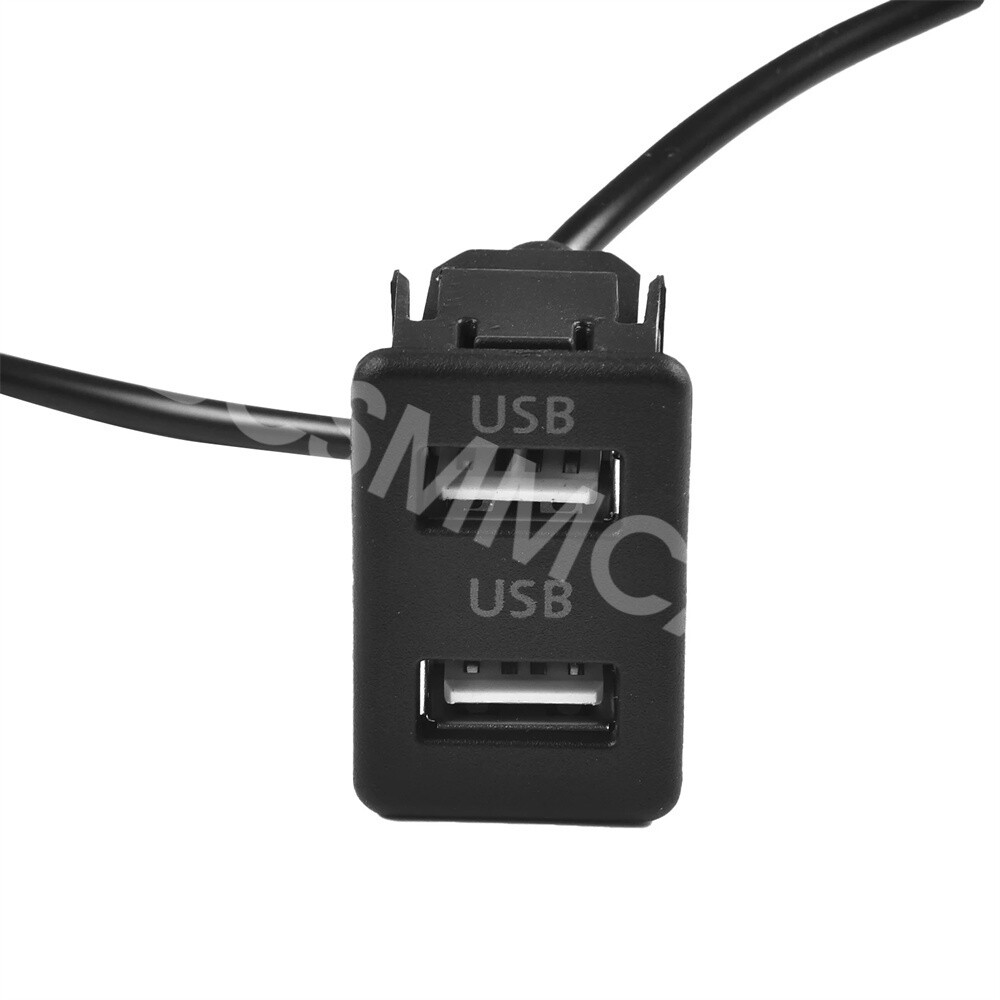 Dual USB Port Panel Interface Extension Cable 145cm For Car Android Navigation