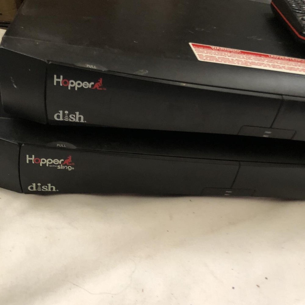 Bundle Lot Dish Network Hopper & Hopper With Sling Plus Remote