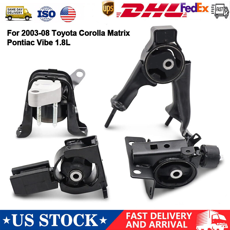 4PCS Engine & Trans Mount For 2003-2008 Toyota Corolla Matrix Pontiac Vibe 1.8L
