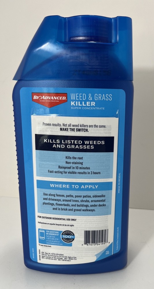 (1) BioAdvanced WEED & GRASS KILLER Super Concentrate Root Kill Action 32 fl. oz