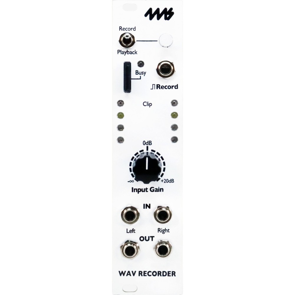 4MS WAV Recorder Eurorack Synth Module, Silver