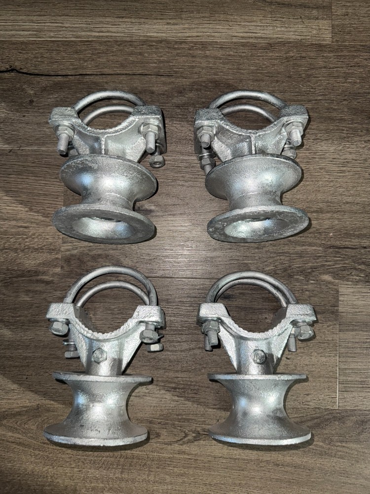 NEW Cantilevered Gate Rollers, Slide Gate Hardware 4.5” Post Chain 8 Total