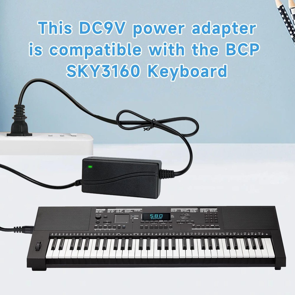 9V AC/DC Power Adapter Cord For Alesis Command Mesh Debut Nitro Max Pro Kit