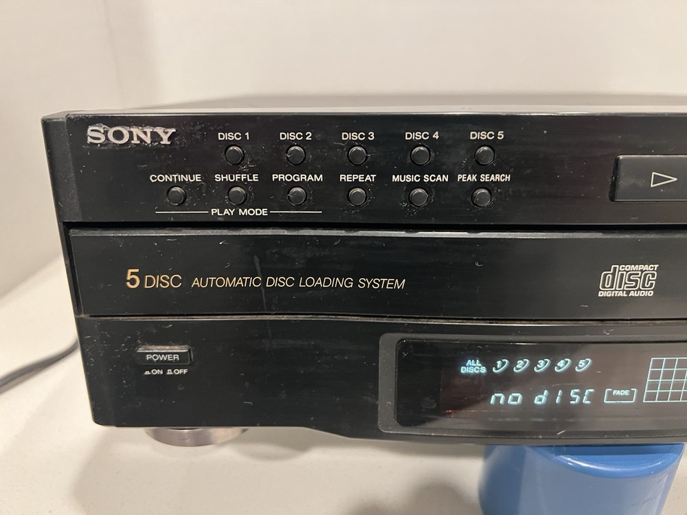 SONY CDP-C322M 5 Disc Carousel CD Player Deck High Density Linear NoRemote WORKS